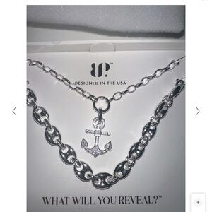 BP BOMB PARTY luxe layers nautical dreams anchor necklace
